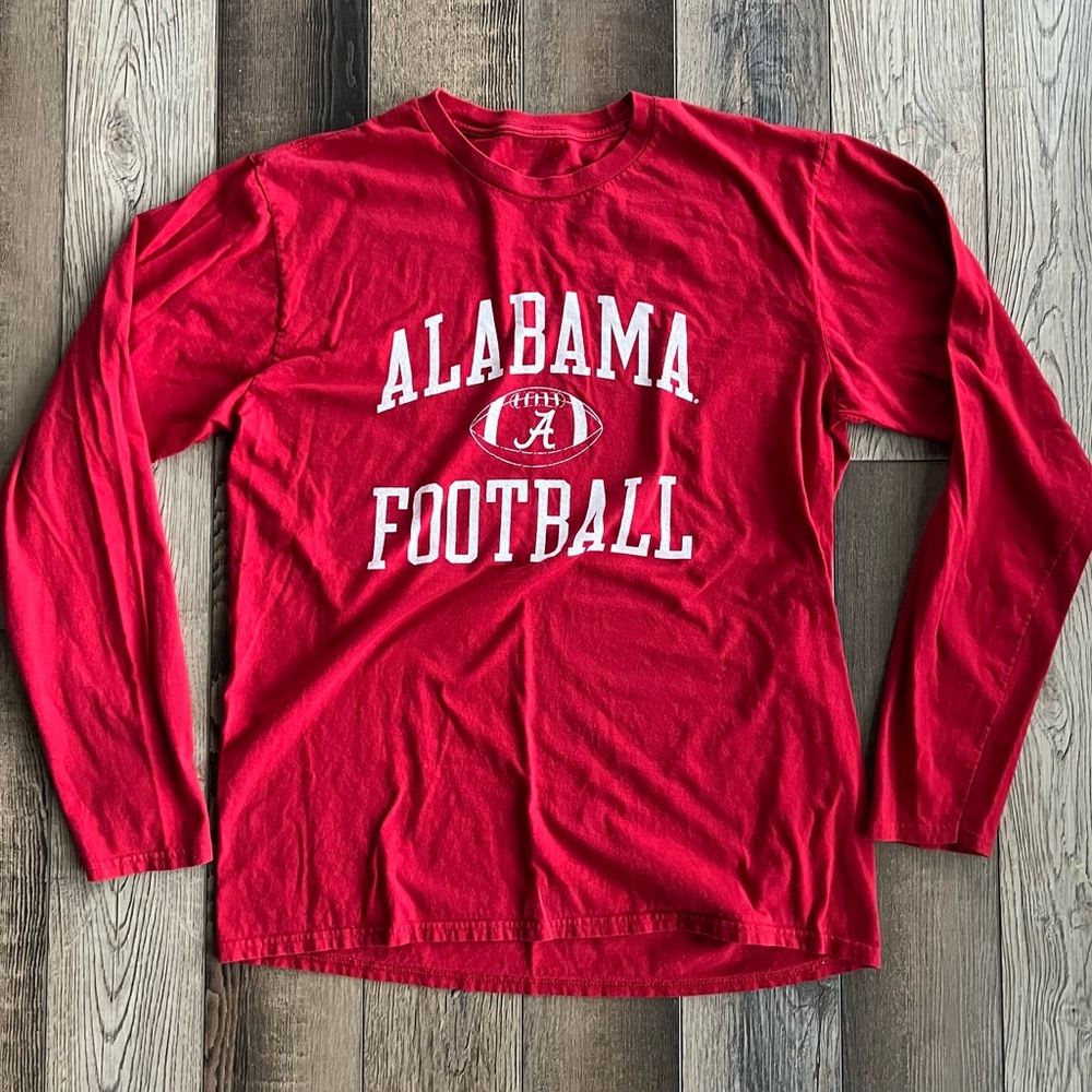 Fanatics Red Alabama Football Long Sleeve Tee